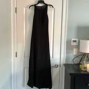 Black High Neck Open Back Hayley Paige Gown